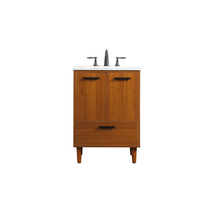 Elegant Kitchen/Bath Baldwin 24" Bathroom Vanity, Teak - VF47024MTK