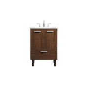 Elegant Kitchen/Bath Baldwin 24" Bathroom Vanity, Walnut - VF47024MWT