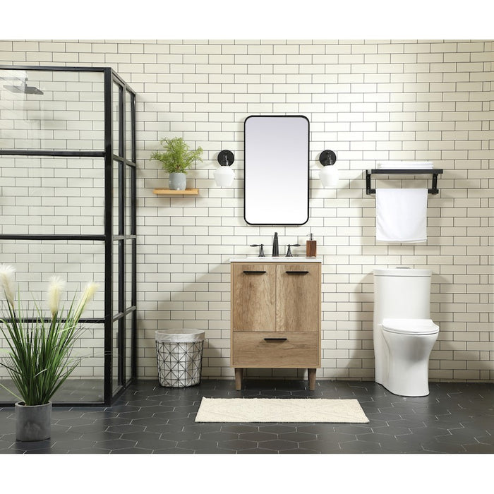 Elegant Kitchen/Bath Baldwin 24" Bathroom Vanity, Walnut