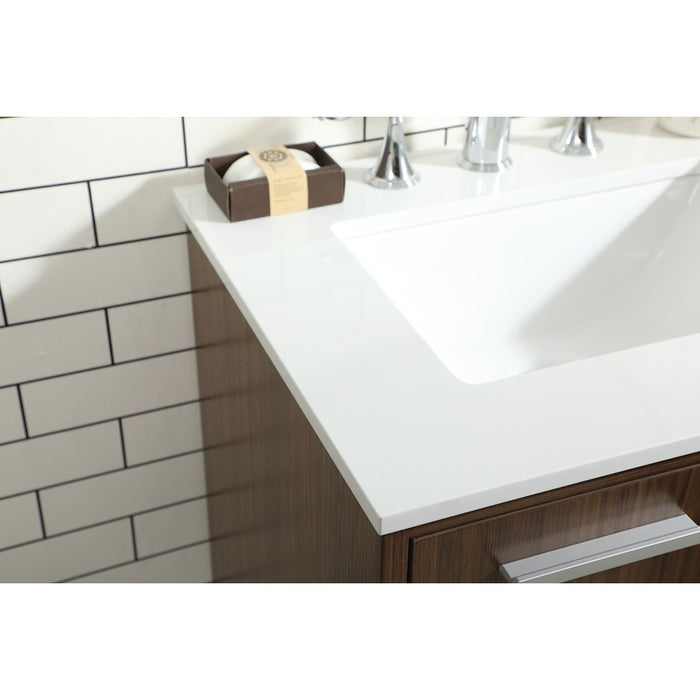 Elegant Kitchen/Bath Baldwin 24" Bathroom Vanity, Walnut