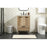 Elegant Kitchen/Bath Baldwin 24" Single Bathroom Vanity, Natural Oak