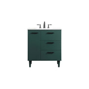Elegant Kitchen/Bath Baldwin 30" Bathroom Vanity, Green - VF47030MGN