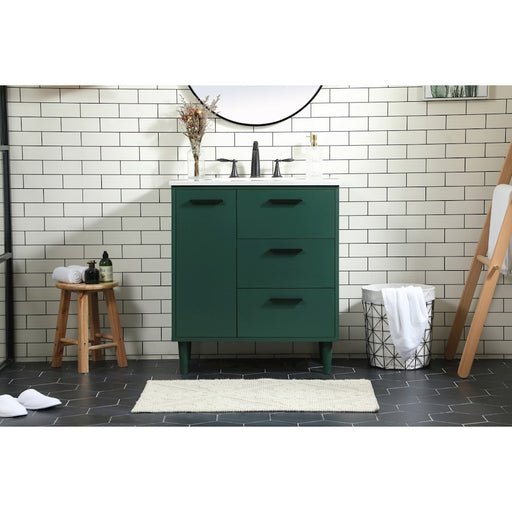 Elegant Kitchen/Bath Baldwin 30" Bathroom Vanity, Green