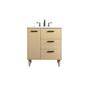 Elegant Kitchen/Bath Baldwin 30" Bathroom Vanity, Maple - VF47030MMP