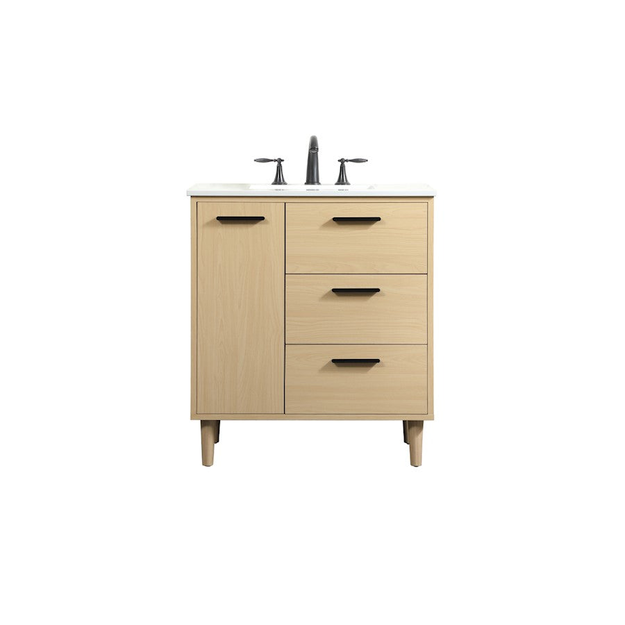 Elegant Kitchen/Bath Baldwin 30" Bathroom Vanity, Maple - VF47030MMP