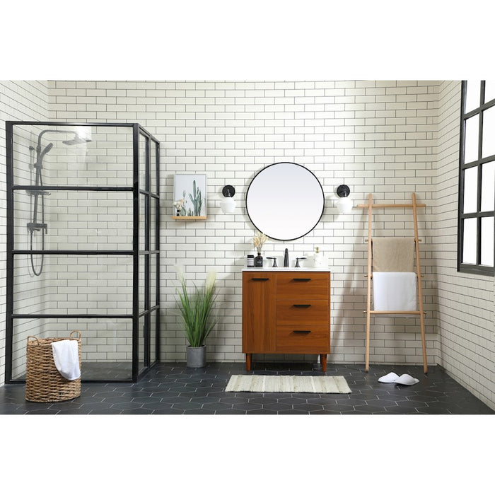 Elegant Kitchen/Bath Baldwin 30" Bathroom Vanity, Teak