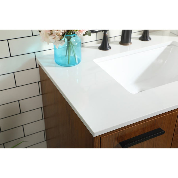 Elegant Kitchen/Bath Baldwin 30" Bathroom Vanity, Teak