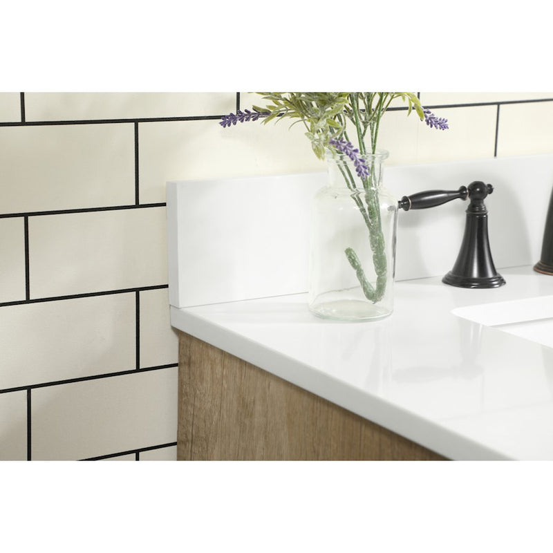 Elegant Baldwin 30" Single Vanity, Natural Oak/Backsplash