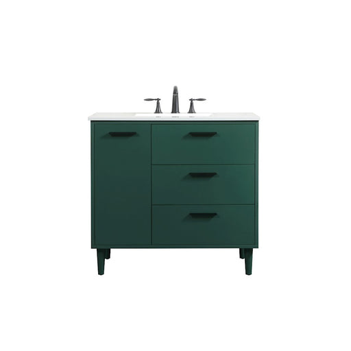 Elegant Kitchen/Bath Baldwin 36" Bathroom Vanity, Green - VF47036MGN