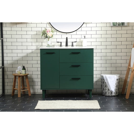 Elegant Kitchen/Bath Baldwin 36" Bathroom Vanity, Green