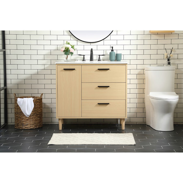 Elegant Kitchen/Bath Baldwin 36" Bathroom Vanity, Maple
