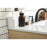 Elegant Baldwin 36" Bathroom Vanity, Maple/Backsplash