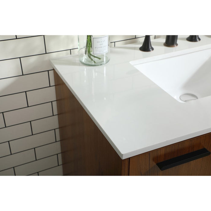 Elegant Kitchen/Bath Baldwin 36" Bathroom Vanity, Teak