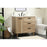 Elegant Baldwin 36" Single Vanity, Natural Oak/Backsplash