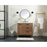 Elegant Baldwin 36" Single Vanity, Natural Oak/Backsplash