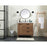 Elegant Baldwin 36" Single Vanity, Walnut Brown/Backsplash