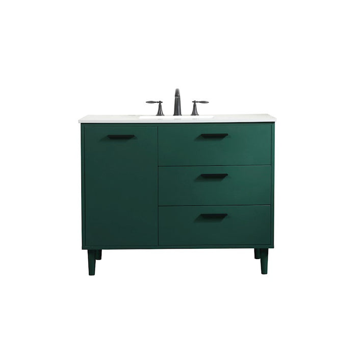 Elegant Kitchen/Bath Baldwin 42" Bathroom Vanity, Green - VF47042MGN