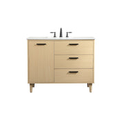 Elegant Kitchen/Bath Baldwin 42" Bathroom Vanity, Maple - VF47042MMP