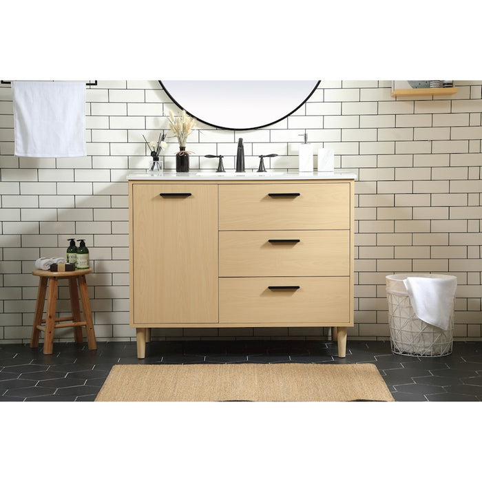 Elegant Kitchen/Bath Baldwin 42" Bathroom Vanity, Maple