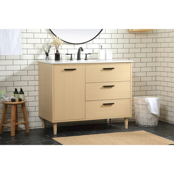 Elegant Kitchen/Bath Baldwin 42" Bathroom Vanity, Maple