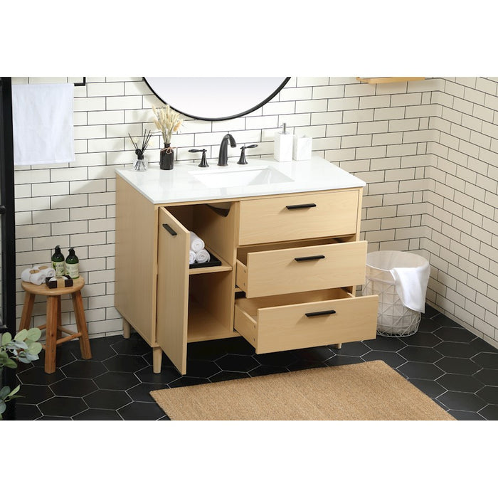 Elegant Kitchen/Bath Baldwin 42" Bathroom Vanity, Maple