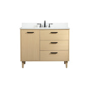Elegant Baldwin 42" Bathroom Vanity, Maple/Backsplash - VF47042MMP-BS