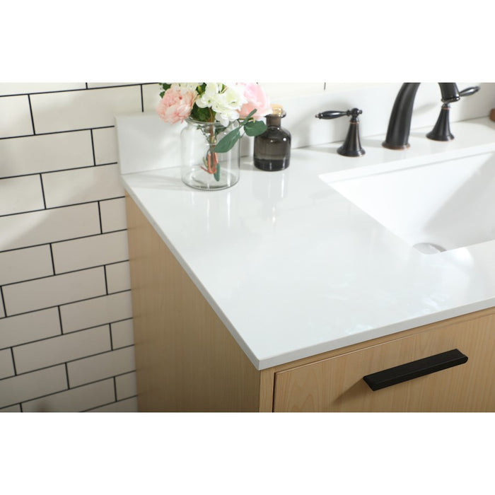 Elegant Baldwin 42" Bathroom Vanity, Maple/Backsplash