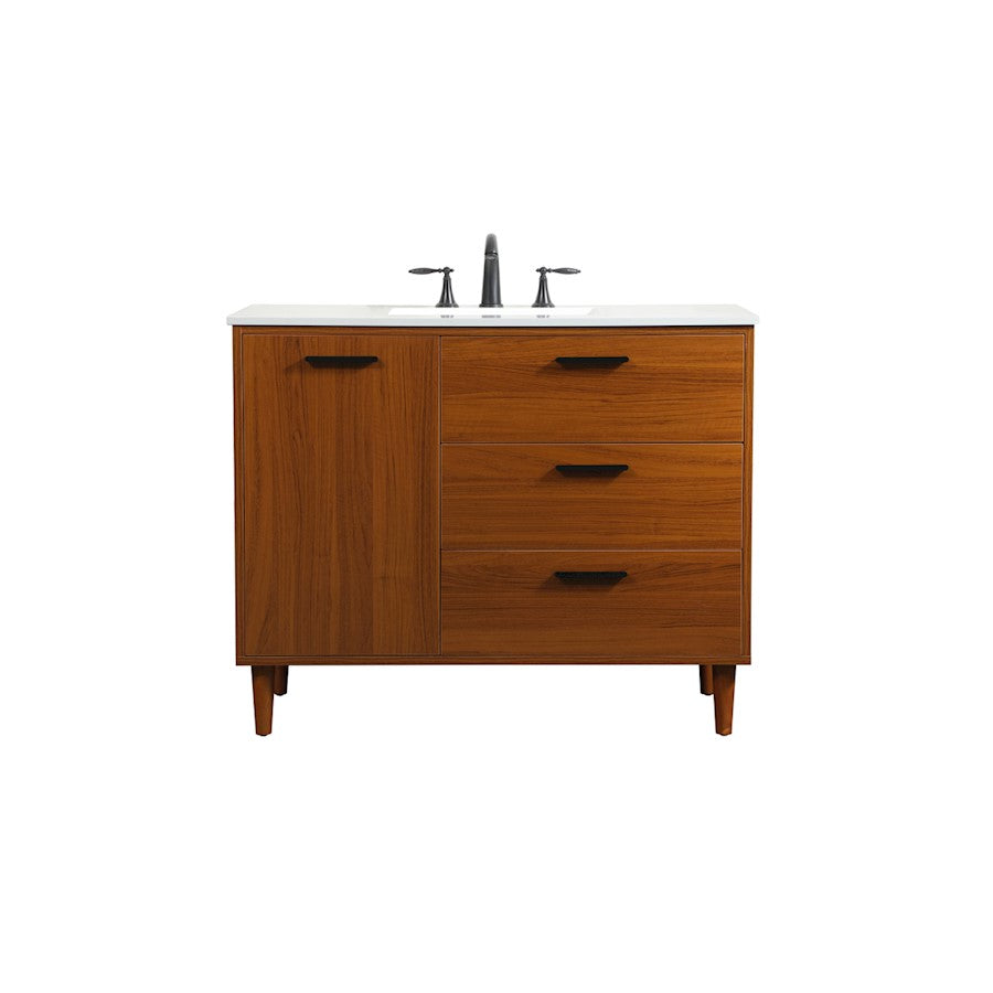 Elegant Kitchen/Bath Baldwin 42" Bathroom Vanity, Teak - VF47042MTK