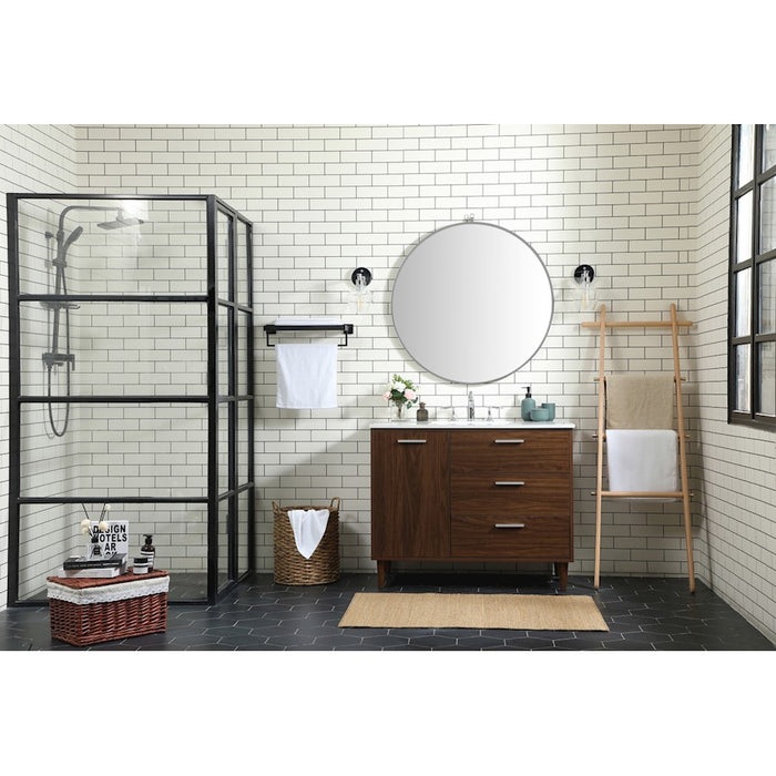 Elegant Kitchen/Bath Baldwin 42" Bathroom Vanity, Walnut