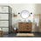 Elegant Baldwin 42" Single Vanity, Natural Oak/Backsplash