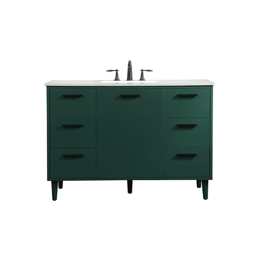 Elegant Kitchen/Bath Baldwin 48" Bathroom Vanity, Green - VF47048MGN