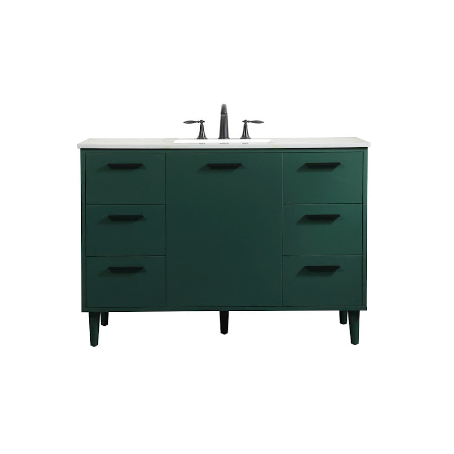 Elegant Kitchen/Bath Baldwin 48" Bathroom Vanity, Green - VF47048MGN