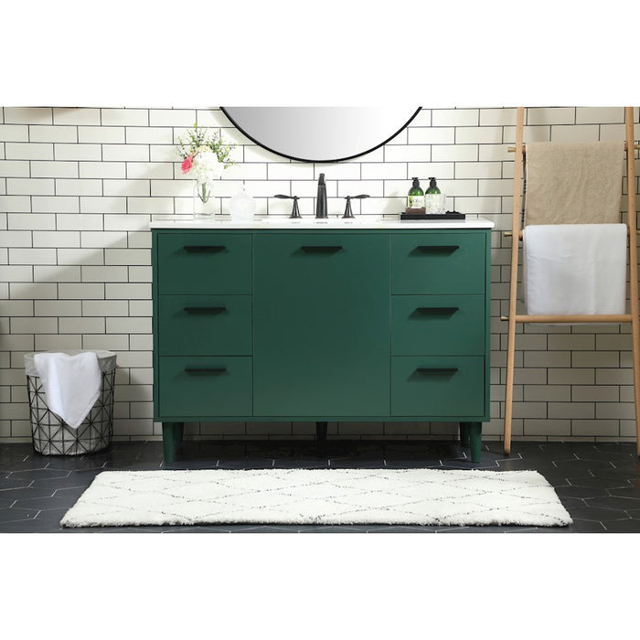 Elegant Kitchen/Bath Baldwin 48" Bathroom Vanity, Green