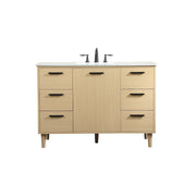 Elegant Kitchen/Bath Baldwin 48" Bathroom Vanity, Maple - VF47048MMP
