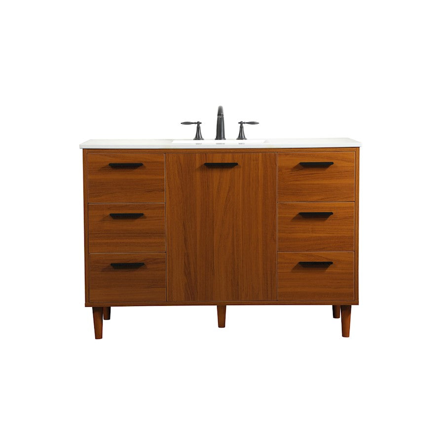 Elegant Kitchen/Bath Baldwin 48" Bathroom Vanity, Teak - VF47048MTK