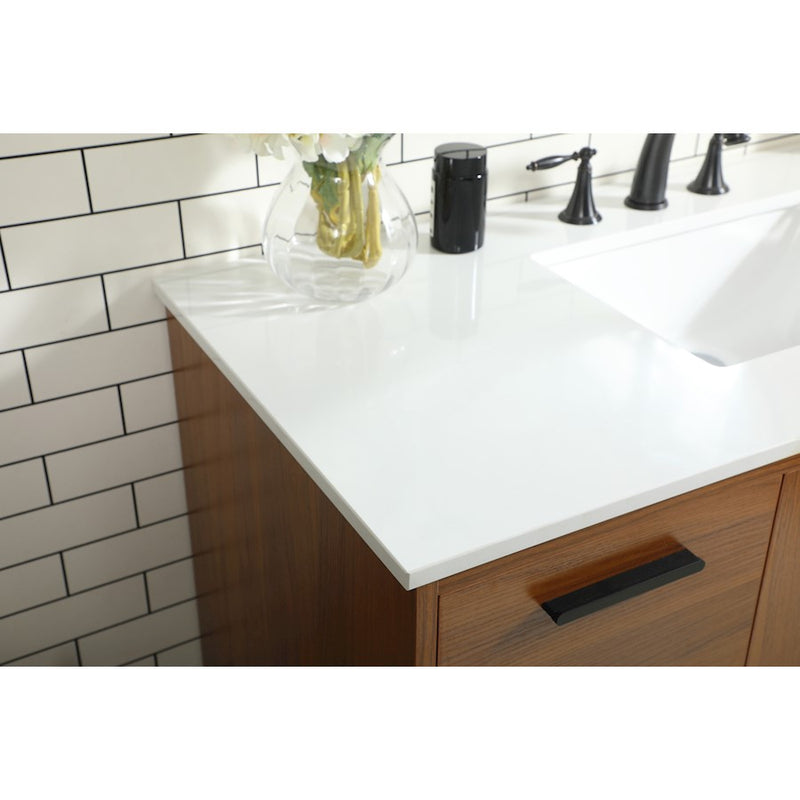 Elegant Kitchen/Bath Baldwin 48" Bathroom Vanity, Teak