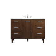 Elegant Kitchen/Bath Baldwin 48" Bathroom Vanity, Walnut - VF47048MWT