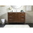 Elegant Baldwin 48" Bathroom Vanity, Walnut/Backsplash