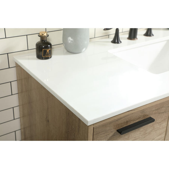 Elegant Kitchen/Bath Baldwin 48" Single Bathroom Vanity, Natural Oak