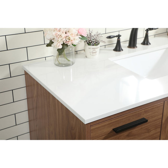Elegant Baldwin 48" Single Bathroom Vanity, Walnut Brown