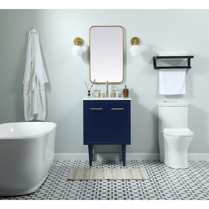 Elegant Baldwin 48" Single Vanity, Walnut Brown/Backsplash