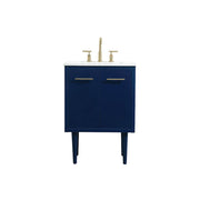 Elegant Kitchen/Bath Cyrus 24" Single Bathroom Vanity, Blue - VF48024MBL
