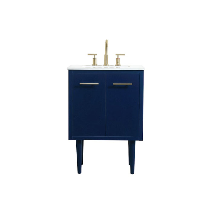 Elegant Kitchen/Bath Cyrus 24" Single Bathroom Vanity, Blue - VF48024MBL
