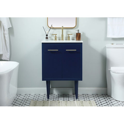 Elegant Kitchen/Bath Cyrus 24" Single Bathroom Vanity, Blue