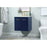 Elegant Cyrus 24" Single Bathroom Vanity, Blue/Backsplash