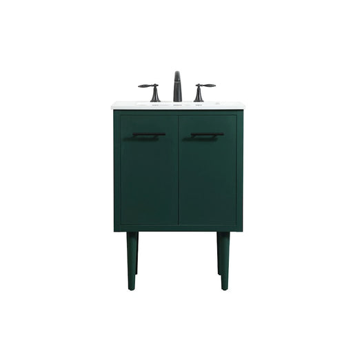 Elegant Kitchen/Bath Cyrus 24" Single Bathroom Vanity, Green - VF48024MGN