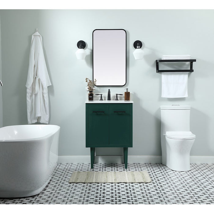 Elegant Kitchen/Bath Cyrus 24" Single Bathroom Vanity, Green