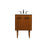 Elegant Kitchen/Bath Cyrus 24" Single Bathroom Vanity, Teak - VF48024MTK
