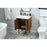 Elegant Cyrus 24" Single Bathroom Vanity, Teak/Backsplash