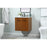 Elegant Cyrus 24" Single Bathroom Vanity, Teak/Backsplash